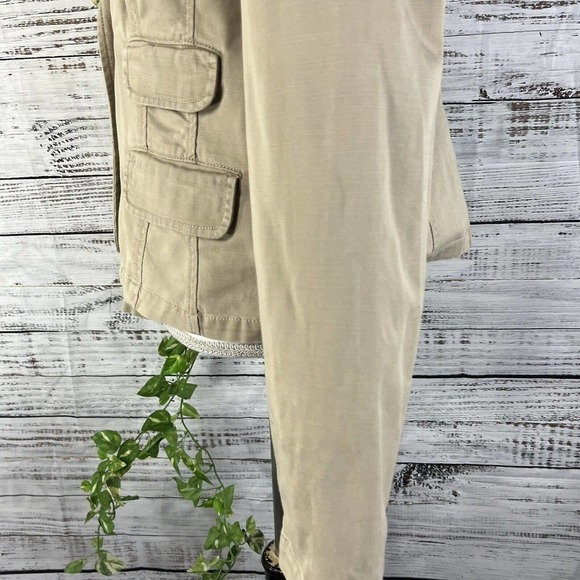 Allen Schwartz ABS Jacket sz Small Gold Sparkle Linen Fringe Boho Wedding Career - Picture 14 of 16